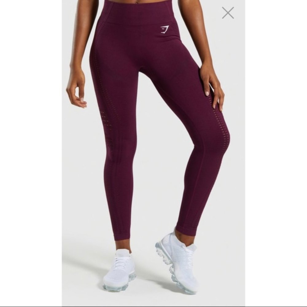 Gymshark Flawless Knit Tight Dark Ruby